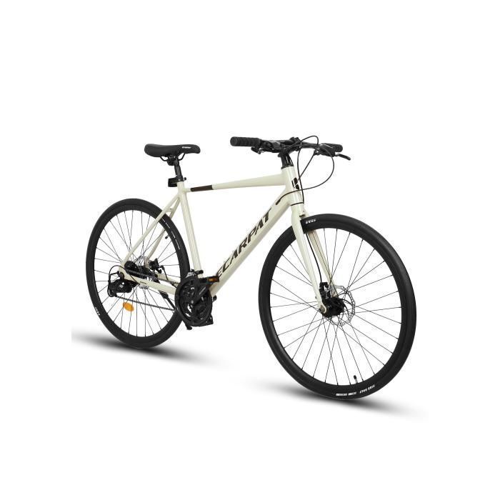 Vélo de ville -HJKJYX- 28 pouces unisexe - 24 vitesses - mécanisme de changement de vitesse - blanc