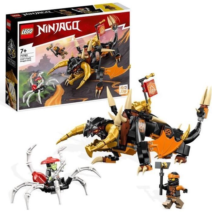 LEGO® NINJAGO 71782 Coles Erddrache – Evolution, Spielzeug mit 2 Minifiguren