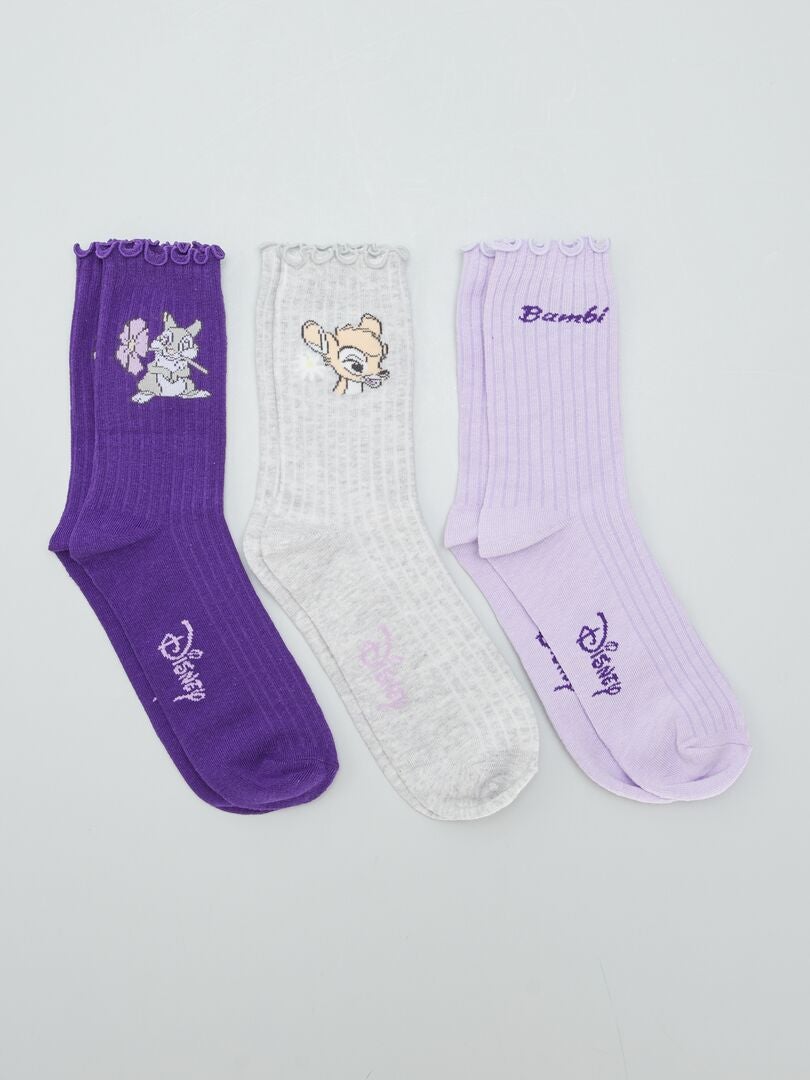 Conjunto de zapatillas 'Bambi' - 3 pares - MORADO