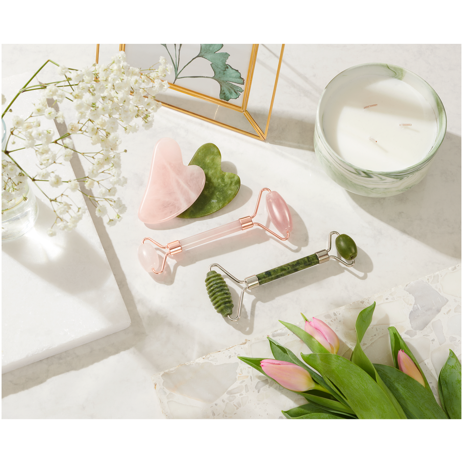 Hebe Professional Green Serpentine Massage Roller Set