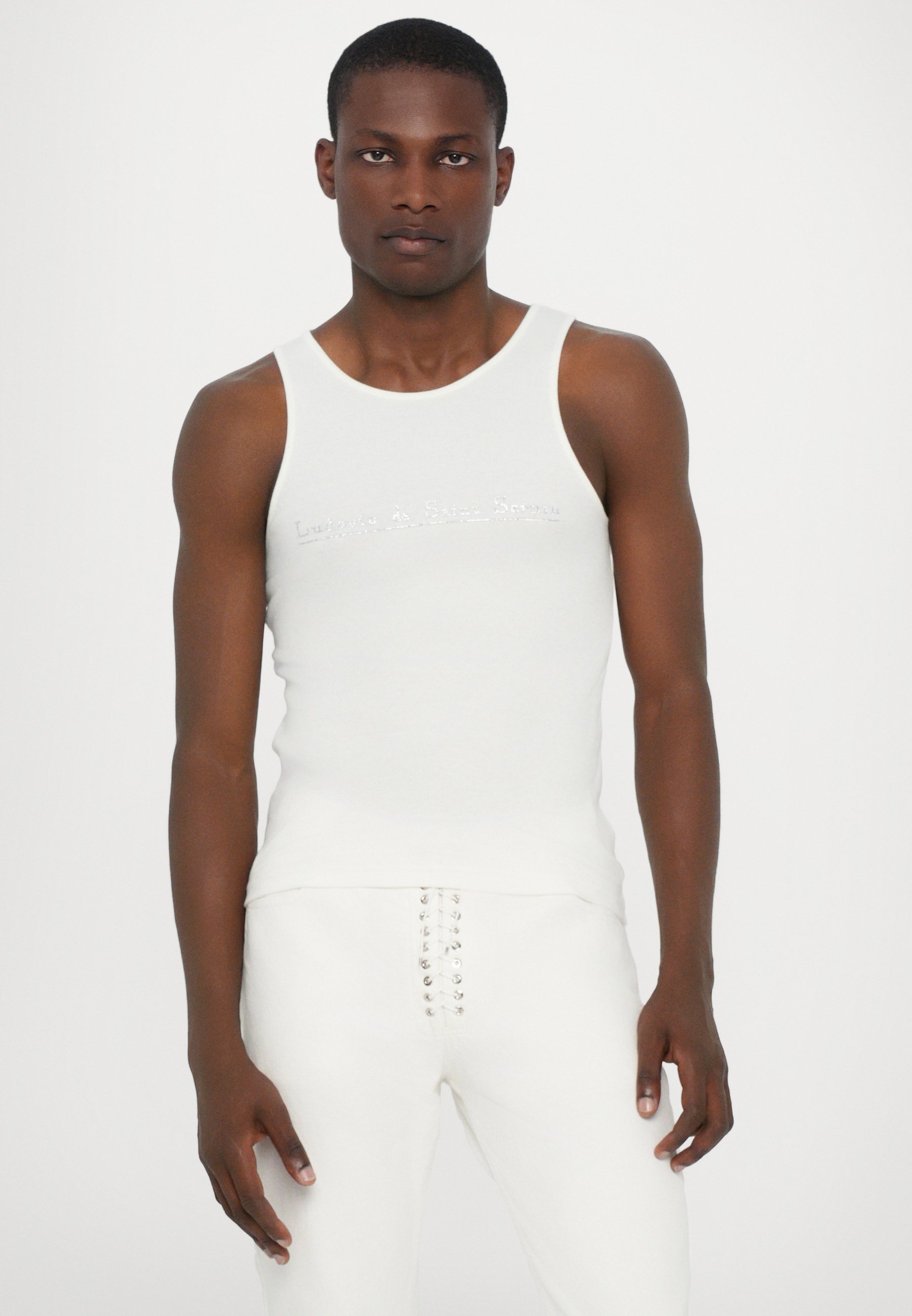 Canotta unisex con logo in cristallo Ludovic de Saint Sernin - Top - bianco