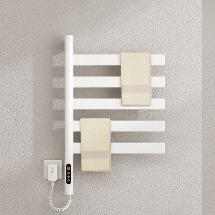 Sèche-Serviettes Rotatif 360° Électrique, Élimination Bactéries/Acariens, Économie d'Énergie, Blanc
