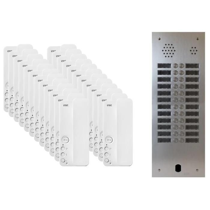 Kit de intercomunicación URMET de 2 filas con 24 terminales (en conjunto)
