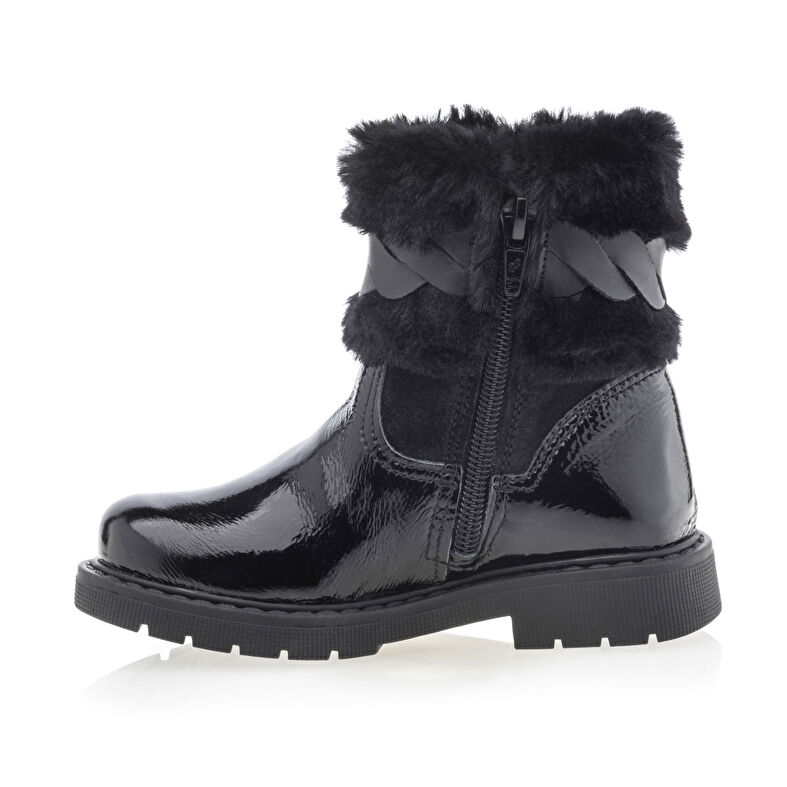 Schwarze Mädchenstiefel/Stiefeletten