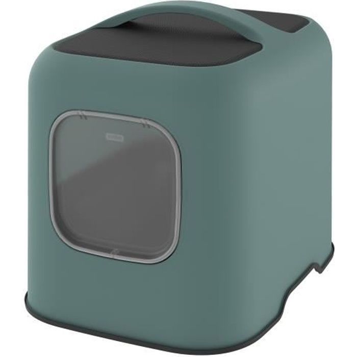 ROTHO - Maison toilette pour chat 51 x 39 x 40 cm - Bac à litière - Vert de Gui