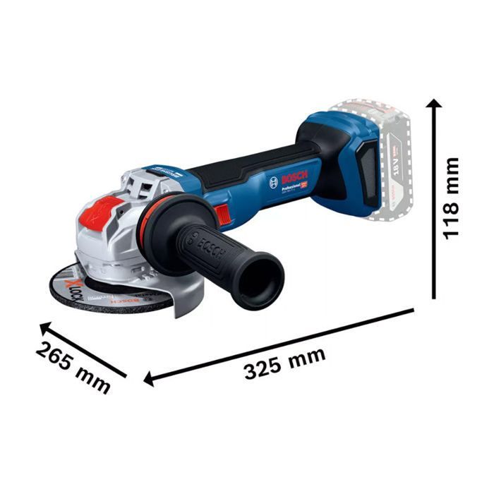 Amoladora angular GWX 18V-11 S solo L X-LOCK - BOSCH - 06019N4200