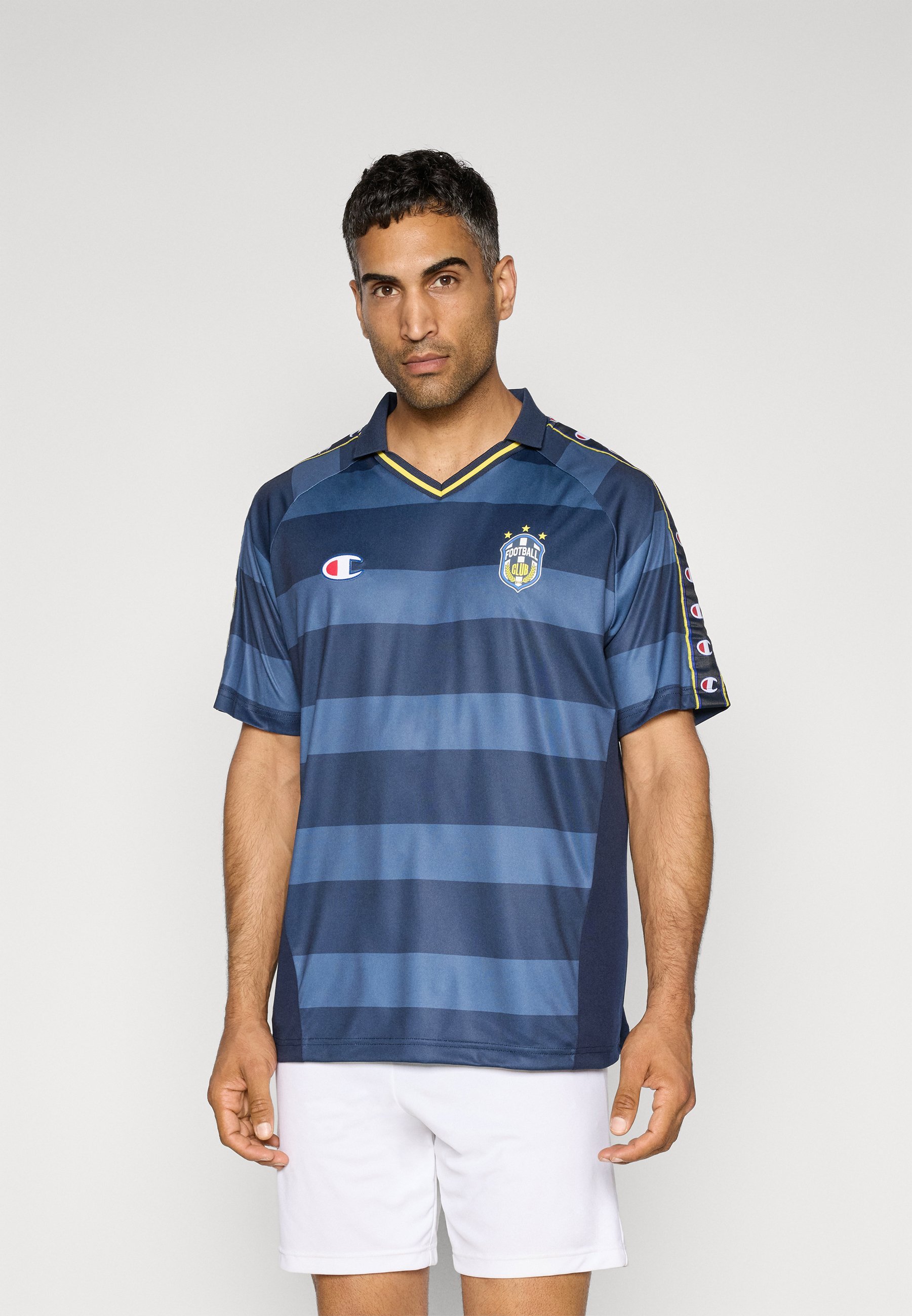 Champion SPORTS HERITAGE FOOTBALL - T-shirts med print - hvit/blå