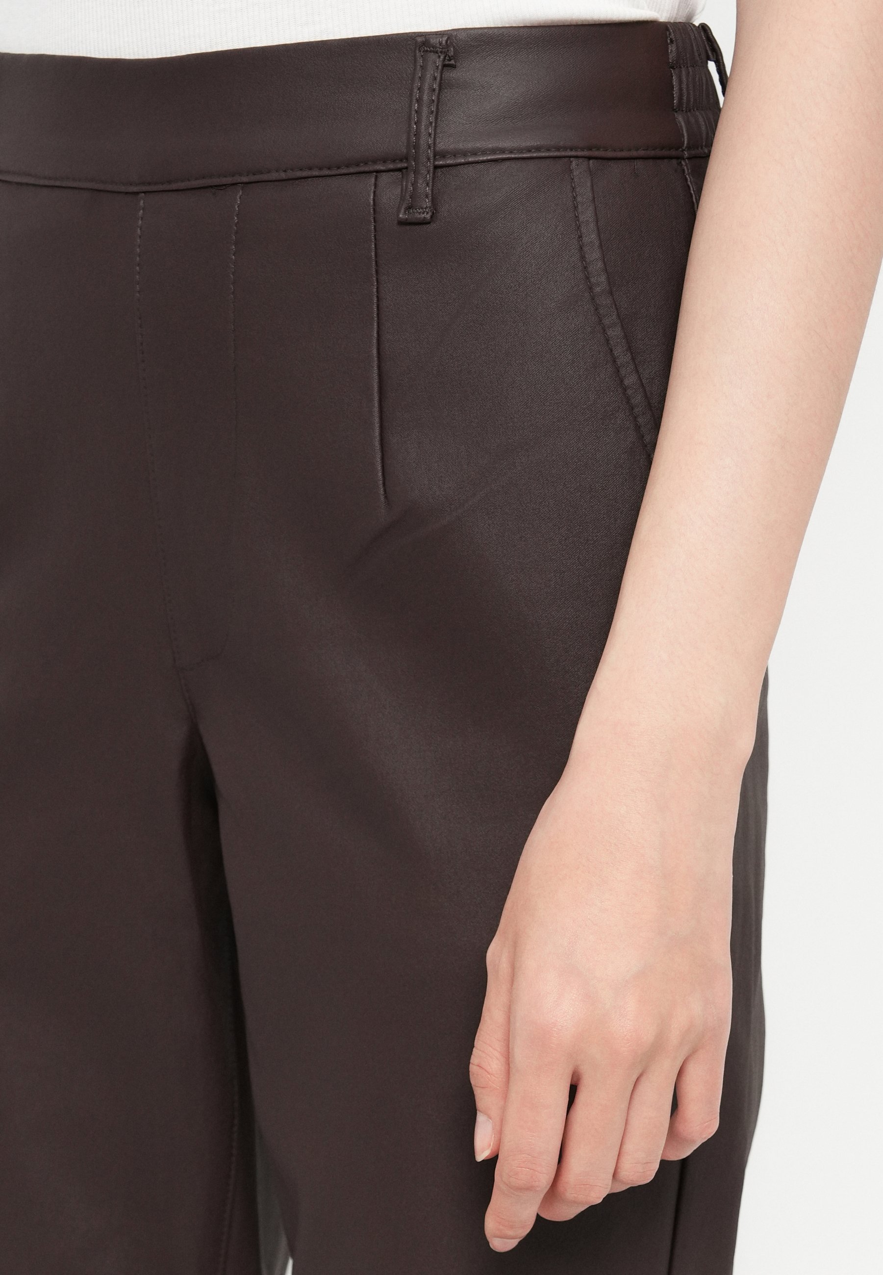 Object OBJBELLE LISA COATED - Broek - zeehondenbruin
