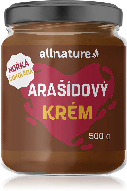 Allnature arašídové máslo s hořkou čokoládou