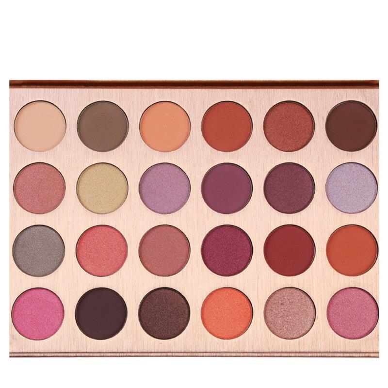 Palette de maquillage pour les yeux 24 couleurs, longue tenue, mat et nacré.