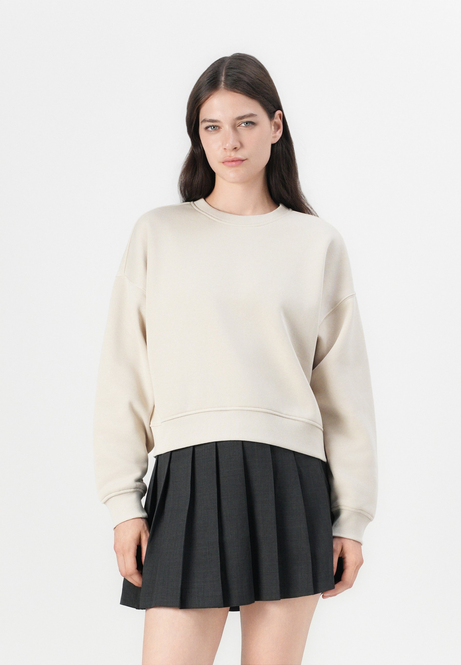 ONLY ONLBEST CREW NECK - Felpa - pietra pomice