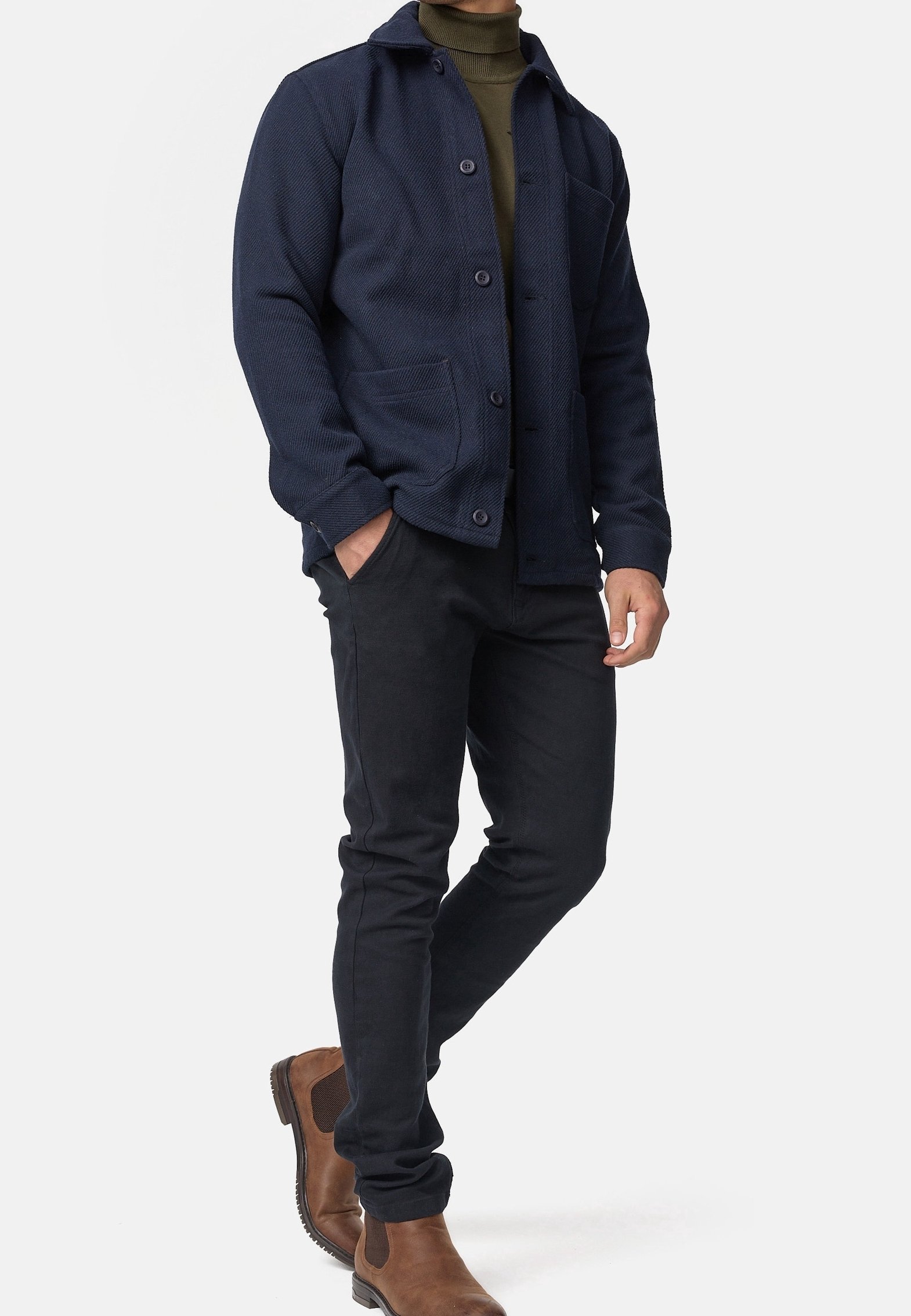 INDICODE JEANS Giacca leggera - blu scuro