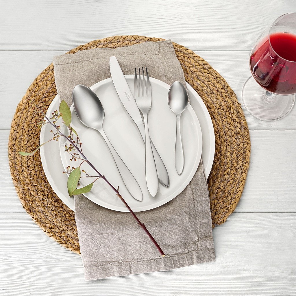 Villeroy & Boch galda piederumu komplekts, galda piederumu maciņš, 30 daļas, Arthur birstēts – 1 daļa