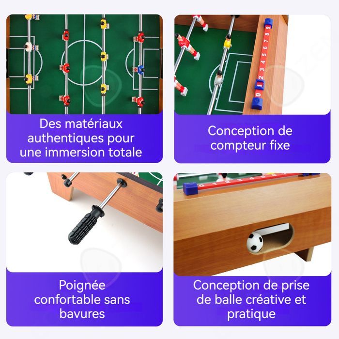 Mesa de futbolín, juego de fútbol para dos jugadores, minijuego, juguete educativo, juego familiar, juego interactivo de madera para niños