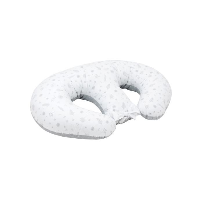 Bellochi Coussin d'allaitement pour jumeaux avec Housse - 100% Coton - Star Copse