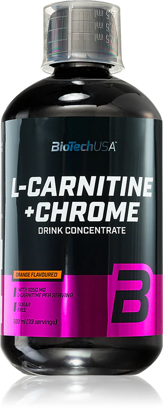 BioTechUSA L-Carnitin + Chrom Nahrungsergänzungsmittel-Konzentrat zur Zubereitung von Getränken