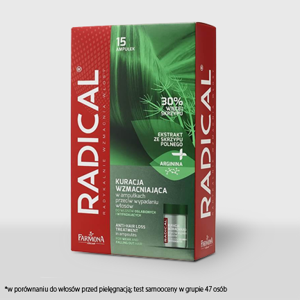 Radikaali vahvistava shampoo heikentyneille ja irtoaville hiuksille 400ml Vahvistava