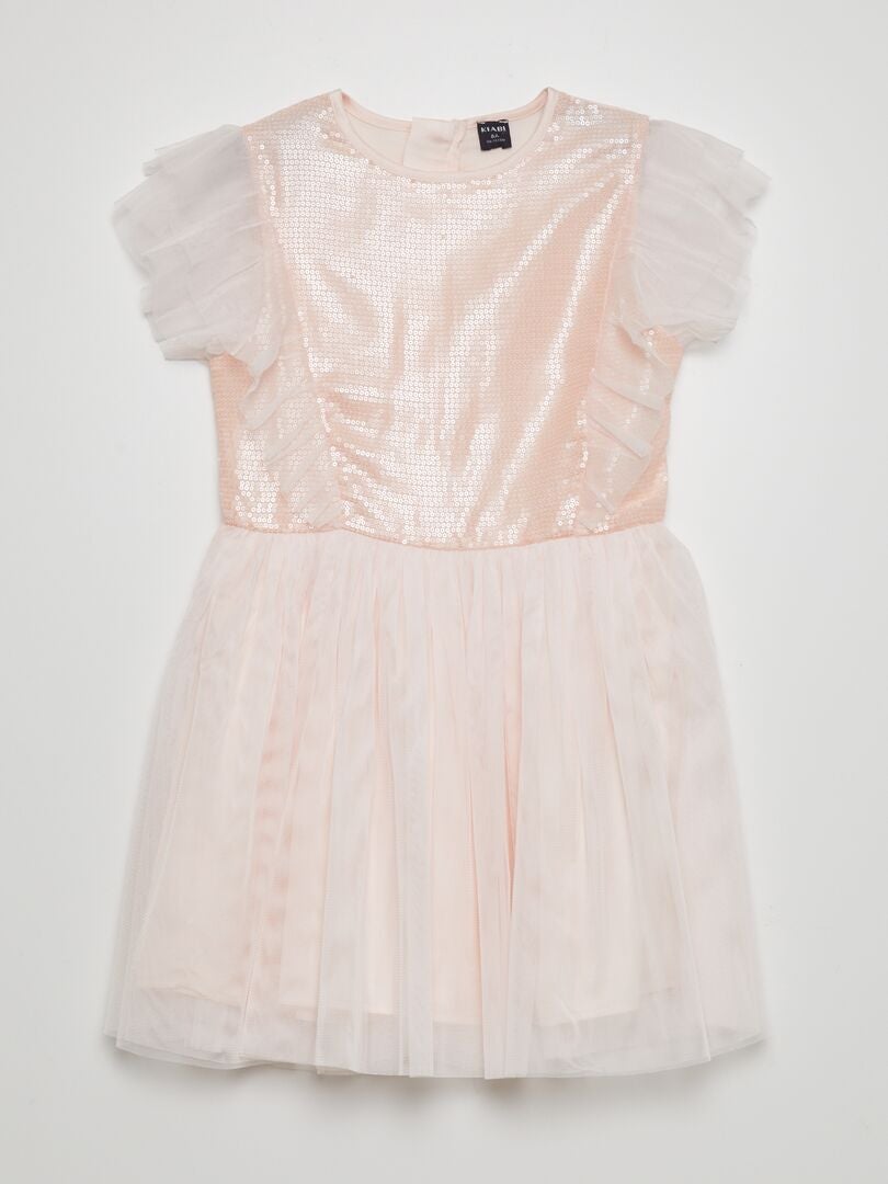 Vestido de fiesta midi con lentejuelas - ROSA