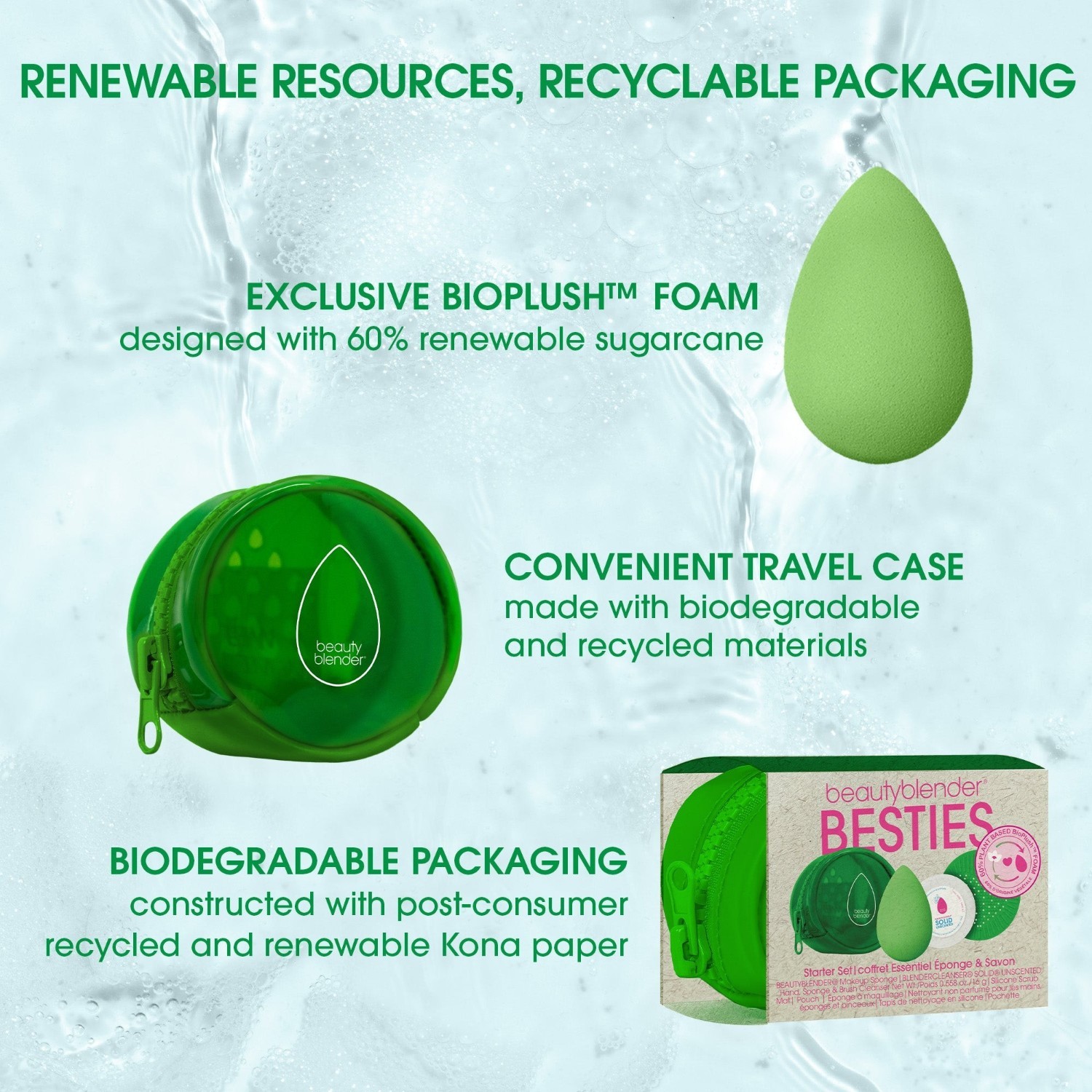 Beautyblender spužva za šminku BESTIES Bio Pure – 1 komad