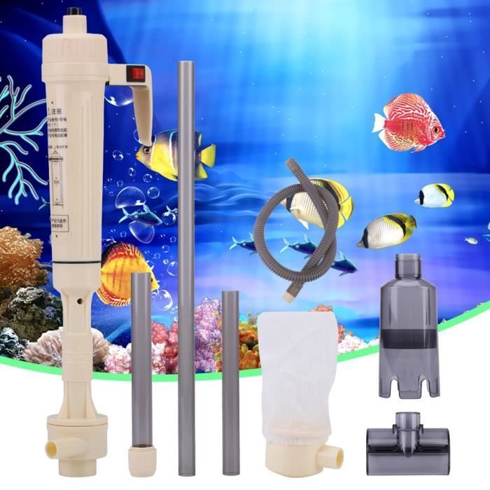 Belle Tech sähköinen akvaarioimuri — säädettävä soraimuri 58–95 cm, akkukäyttöinen, suodattaa vettä