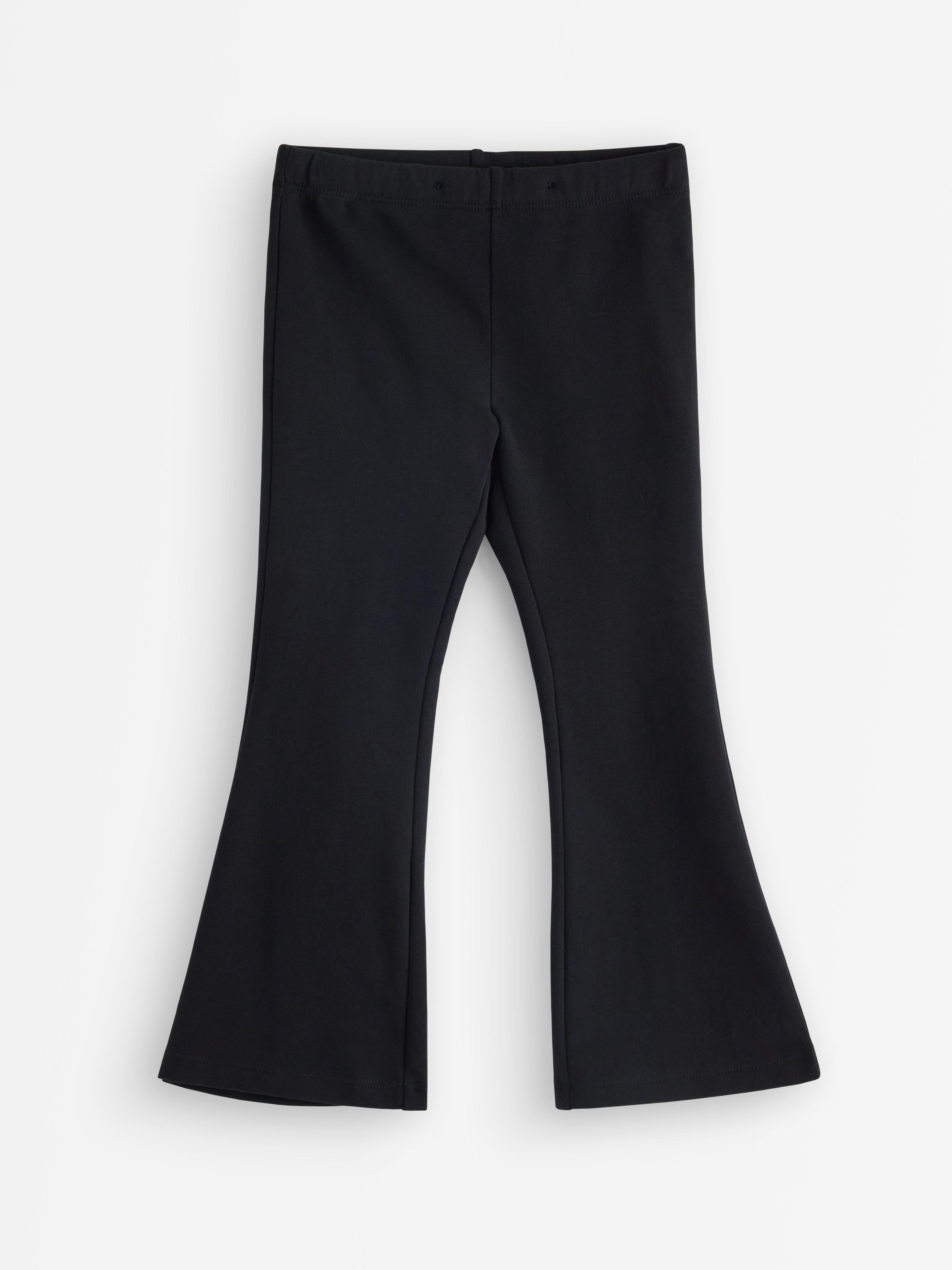 Leggings évasés avec intérieur brossé noir