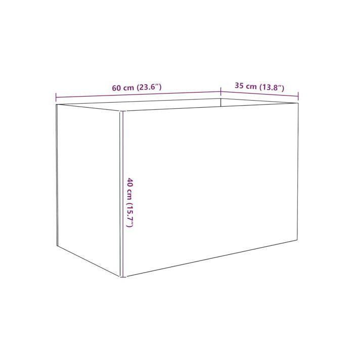 Aquarium en verre rectangulaire - vidaXL - 60x35x40 cm - Blanc - Verre robuste - Bords lisses - Sans couture