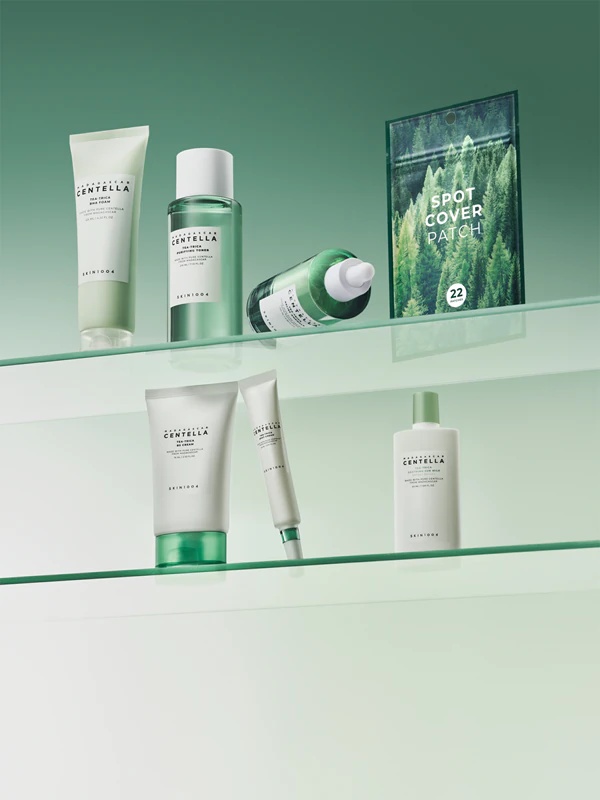 SKIN1004 Mleko za sončenje z madagaskarsko centello in čajem Trico, super lahko kremo za sončenje SPF 50+