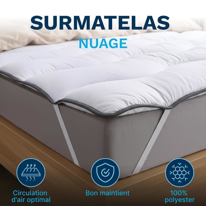 CATAVANA - Protetor de Colchão Cloud - 90x190 cm - Hipoalergênico, Respirável, Antiácaros, Ideal para Colchões de Solteiro, Sofás-Cama e Colchões Conversíveis