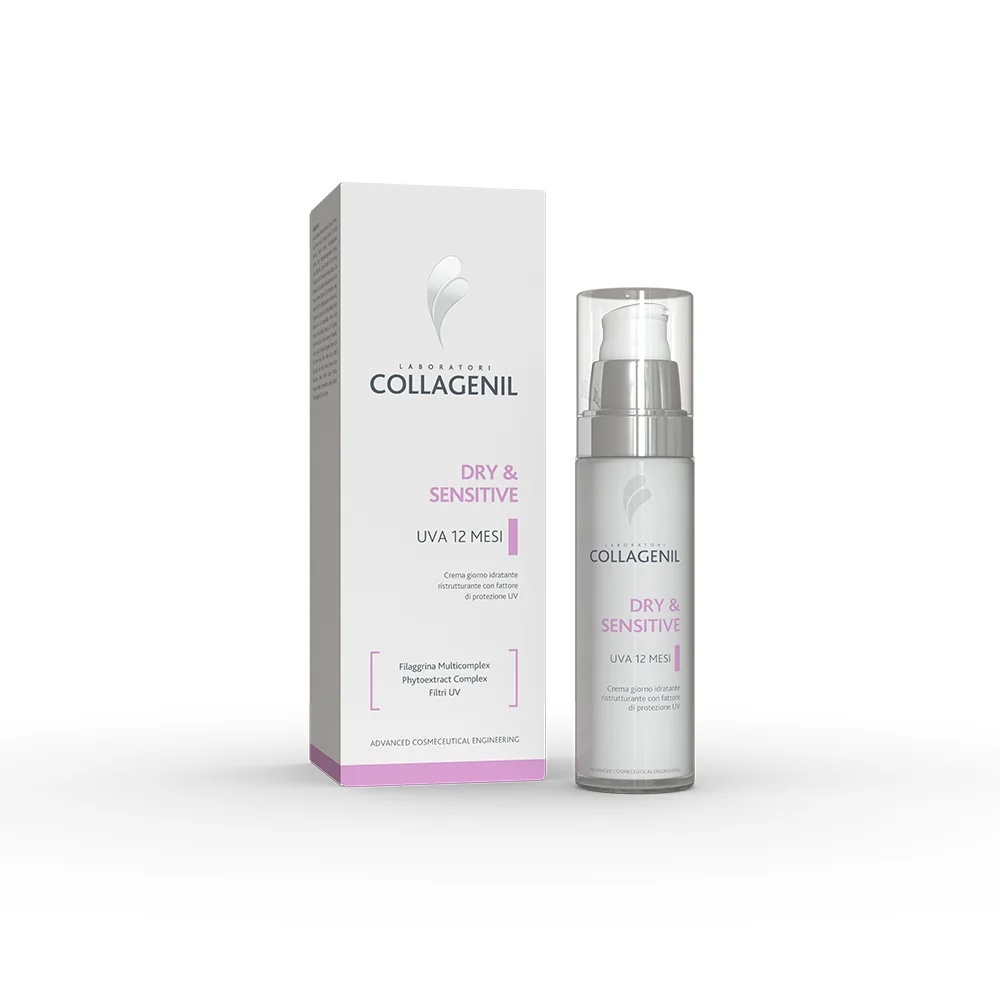 Creme de dia hidratante COLLAGENIL Collagenil para pele seca e sensível, aroma de uva, 12 meses, 50 ml