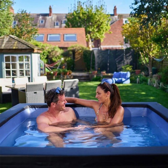 NETSPA Spa – Celestia – Halbstarr, quadratisch, 6 Personen, Anthrazit – SP-CLS6-CB