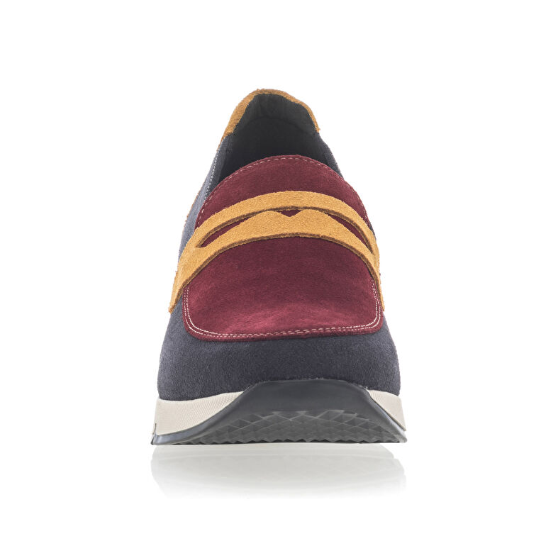 Røde loafers/båtsko til dame