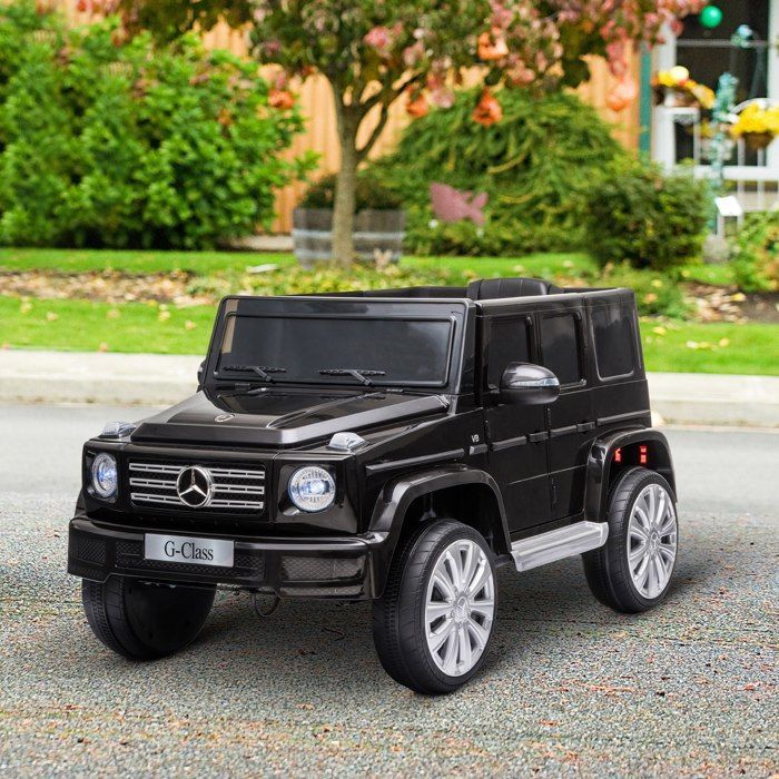 HOMCOM officially licensed Mercedes 12V electric ride-on car for children with parental remote control, max speed 5 km/h - black
