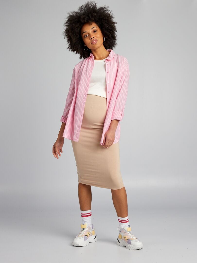 Gestreept zwangerschapsshirt - ROZE