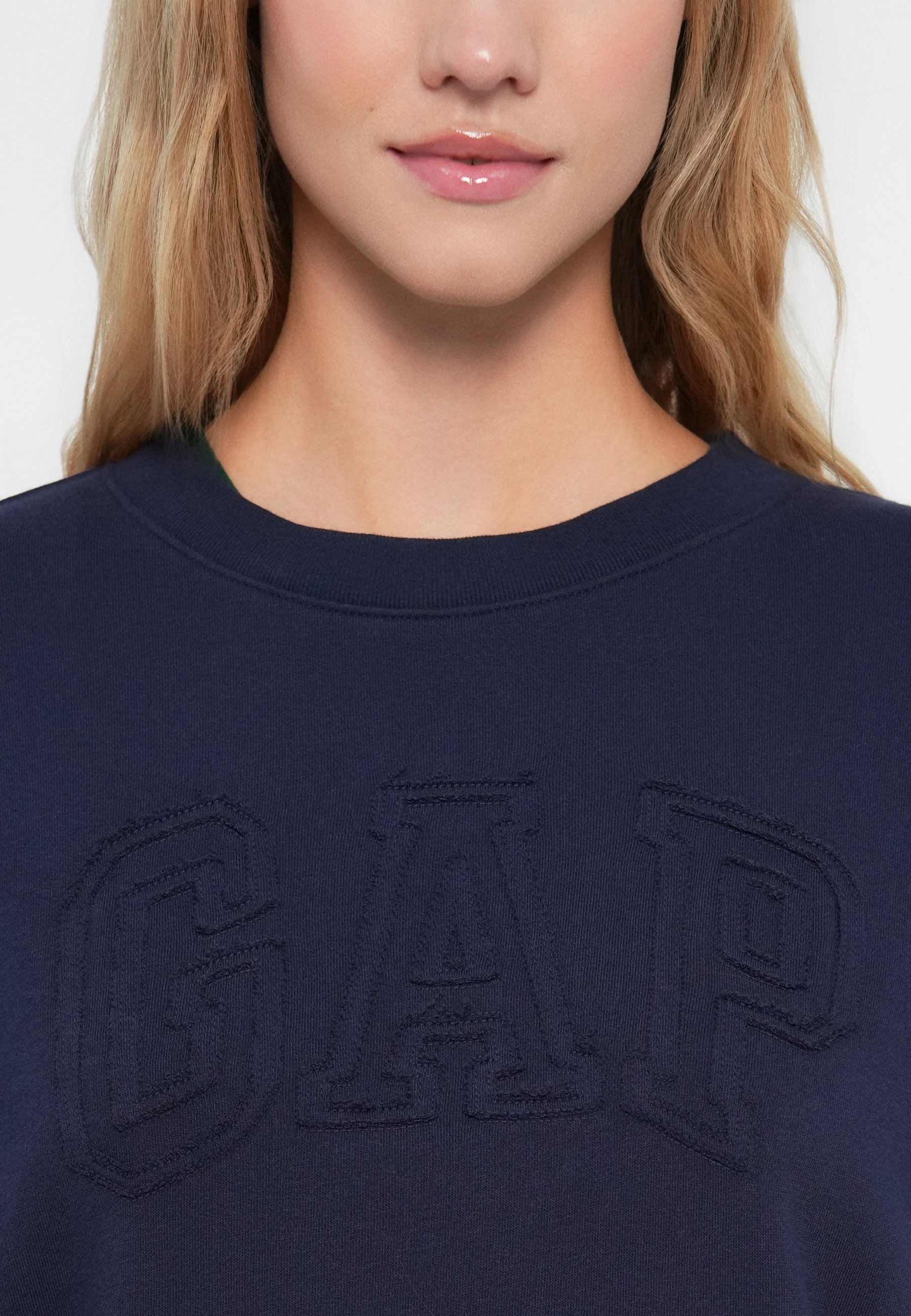 GAP LOGO WEDGE CREW - Bluza - granatowy mundur