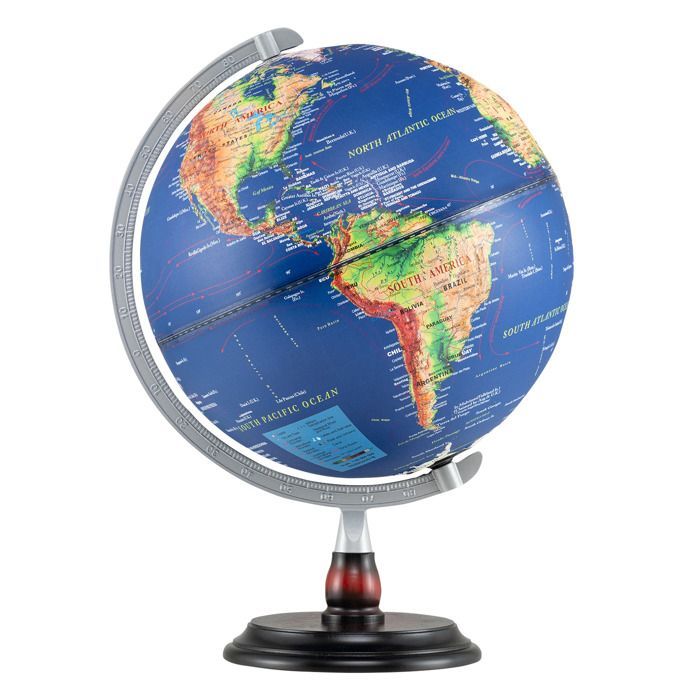 Globe Terrestre COSTWAY Lumineux 30CM - Illustré pour Enfant Jouet Éducatif  Créatif Cadeau et Décoration Idéal pour Maison, Bureau