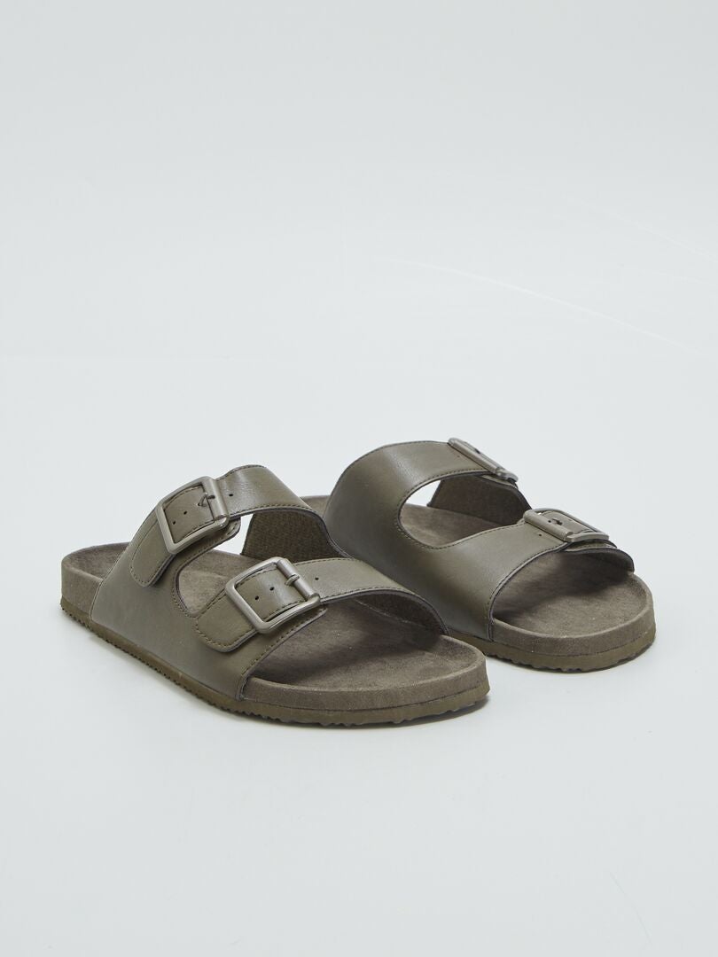 Sandalias de doble tira - CAQUI