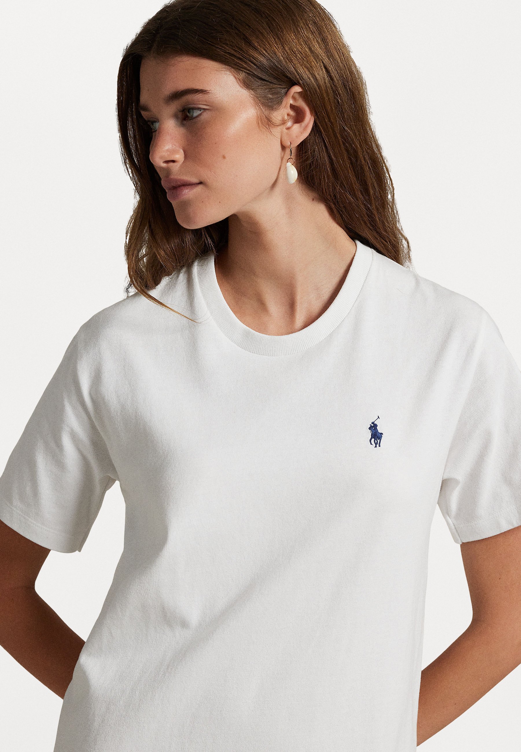 Polo Ralph Lauren JURKEN - Jersey jurk - wit