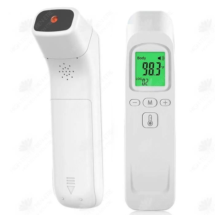 Termómetro electrónico infrarrojo portátil para la frente HTBE®, termómetro médico electrónico sin contacto, termómetro de mano.
