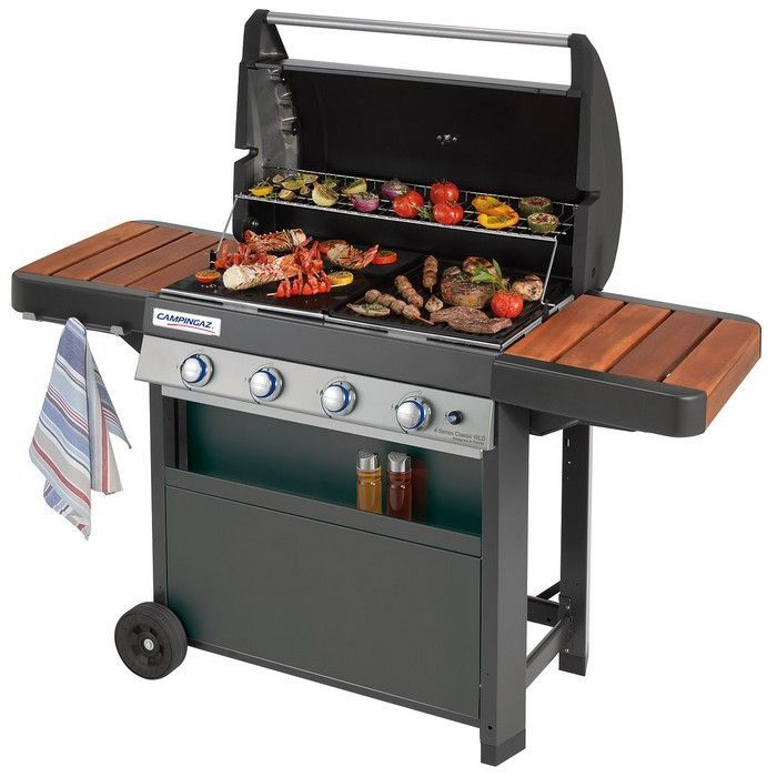 Barbacoa de gas - CAMPINGAZ - Serie 4 Classic WLD - 4 quemadores de acero inoxidable - Multicocción