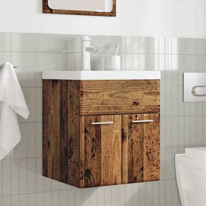 vidaXL 2-teiliges Badezimmermöbelset, Holzwerkstoff, 3328581