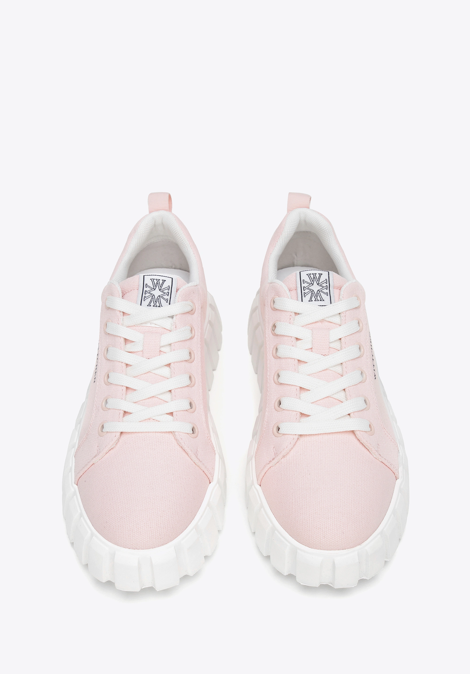 Damskie sneakersy na platformie różowe