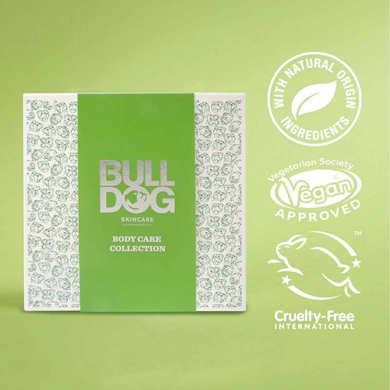„Bulldog Premium Body Care“ vyriškų kūno priežiūros dovanų rinkinys