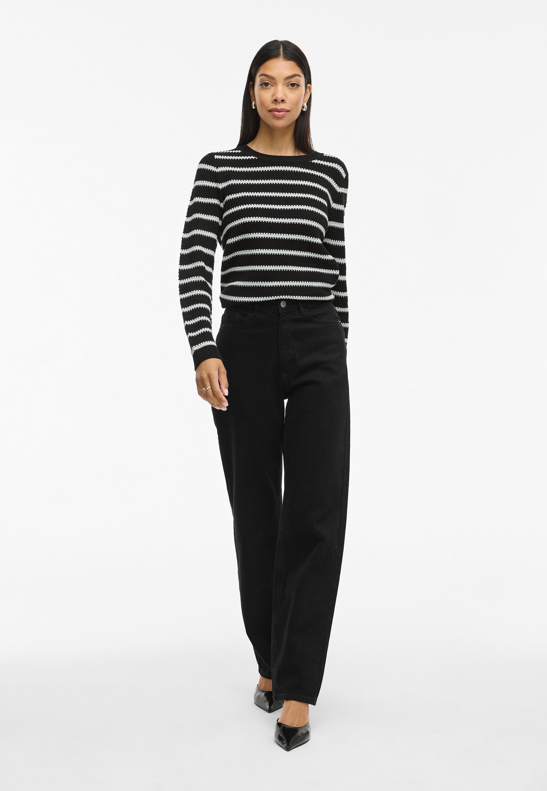 VILA VIDALO NOOS - Pullover - schwarz/weiß