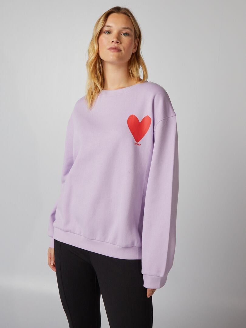 Sudadera estampada - MORADA