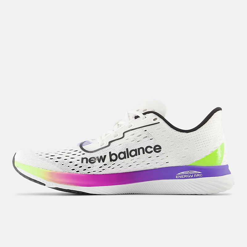 FuelCell SuperComp Pacer Damenschuhe – Weiß mit elektrischem Indigo und 30 Watt