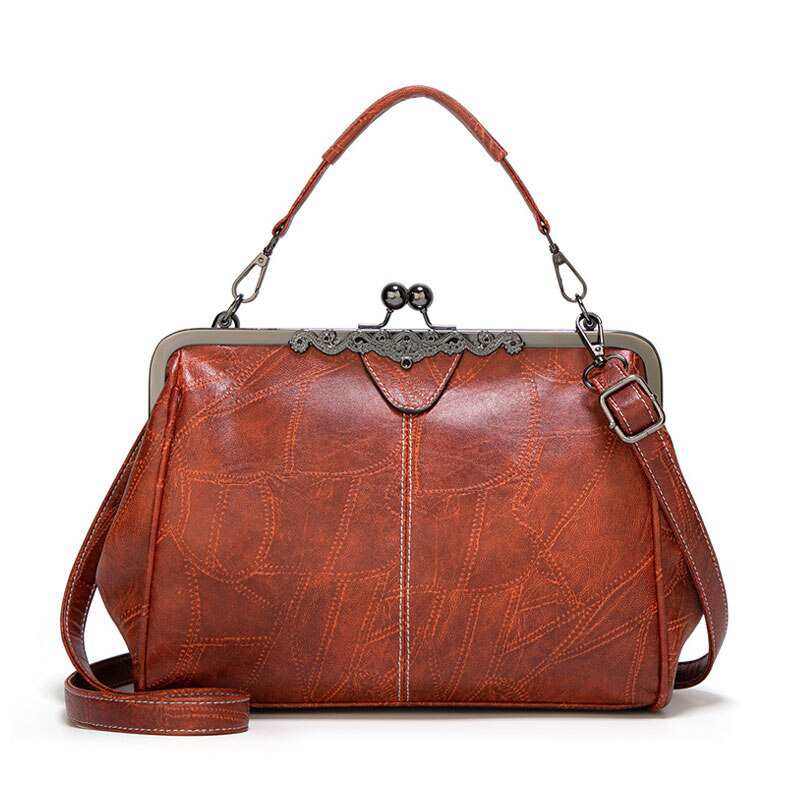 Borsa da donna, borsa a tracolla da donna, piccola borsa a spalla, borsa tote da donna in pelle sintetica, borsetta piccola da donna, borsa firmata, stile retrò 2019