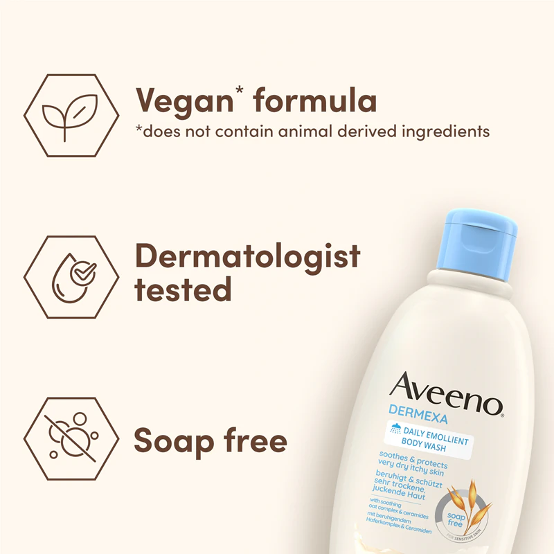 Aveeno Dermexa Daily Emollient Body Wash beruhigendes Duschgel