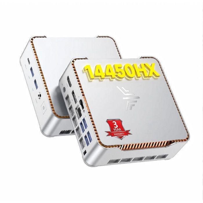 NiPoGi-Mini PC Gamer Ιntel Core i5-14450HX 4,80 GHz,16 Go DDR4 RAM 512 Go SSD Ordinateur de Bureau,Windows 11 Pro ·WiFi 6·BT5.2