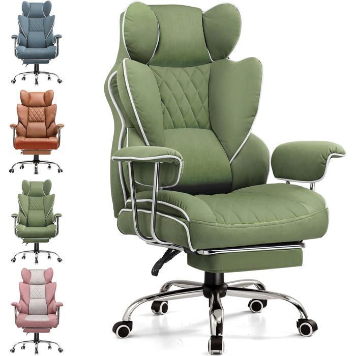 Gaming Chair, Ergonomic Office Chair with Pocket Spring Lumbar Support, Green