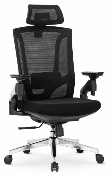 Krzesło Obrotowe Biurowe Fotel Ergonomiczny Biurowy Obrotowy Czarny WILLY